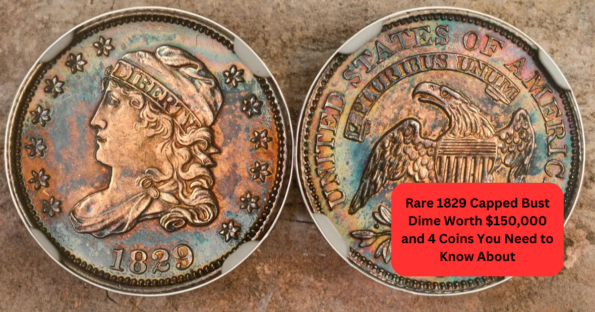 Rare 1829 Capped Bust Dime Worth $150,000 and 4 Coins You Need to Know About